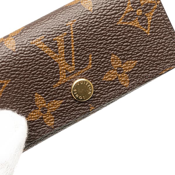 Pre-owned Louis Vuitton Monogram 4 Key Holder Brown
