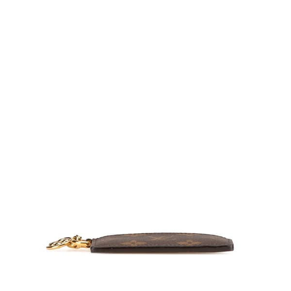 Pre-owned Louis Vuitton Monogram LV Charm Card Holder Brown