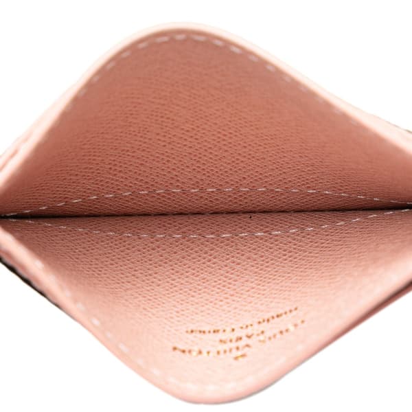Pre-owned Louis Vuitton Monogram LV Charm Card Holder Brown