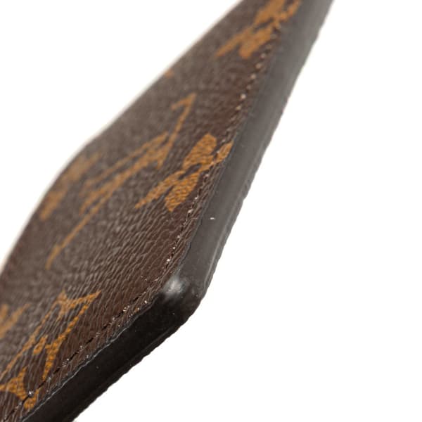 Pre-owned Louis Vuitton Monogram LV Charm Card Holder Brown