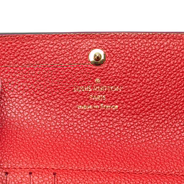 Pre-owned Louis Vuitton Monogram Empreinte Pont Neuf Wallet Red