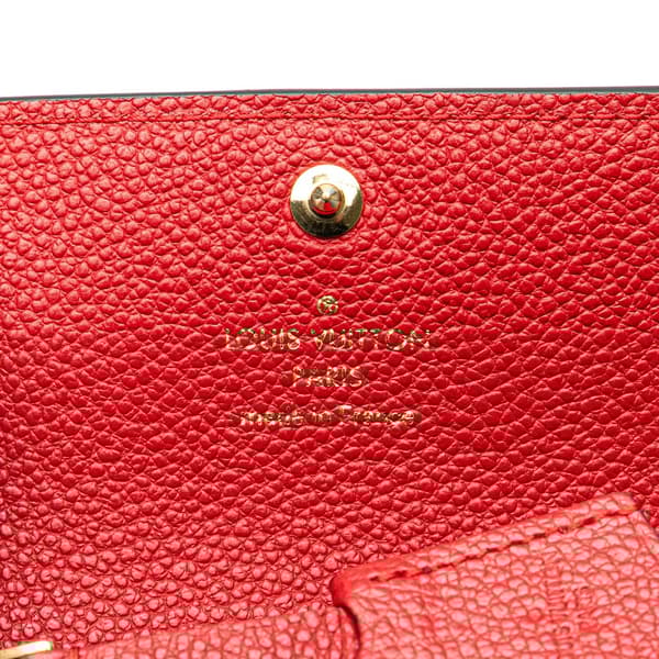 Pre-owned Louis Vuitton Monogram Empreinte Pont Neuf Wallet Red