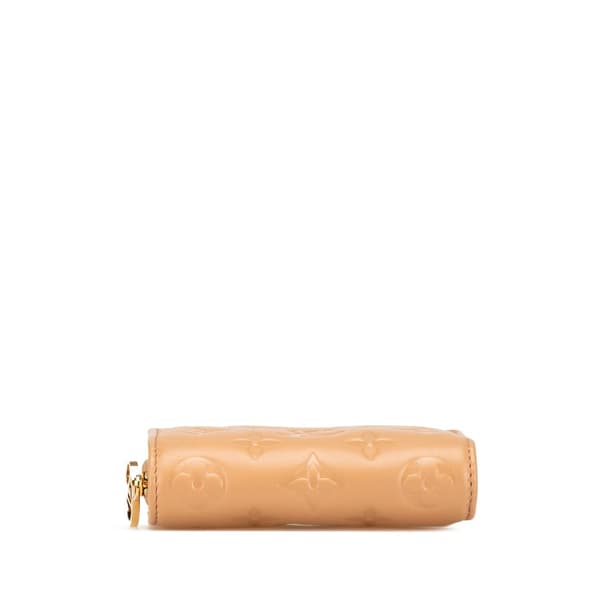 Pre-owned Louis Vuitton Monogram Embossed Coussin Lou Wallet Brown