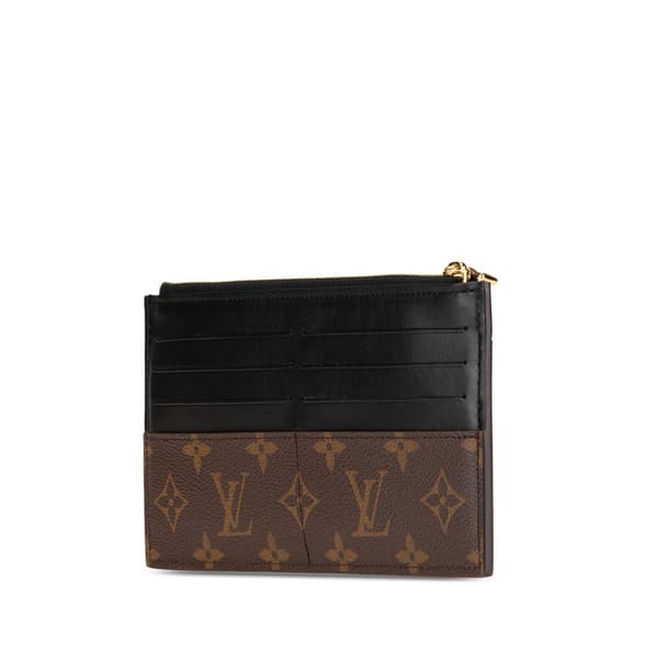 Pre-owned Louis Vuitton Monogram Slim Purse Brown