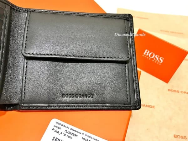 Designer Hugo Boss Leather Wallet Black Model “Pulse 4cc” New With Tags Boxed 4021419165834