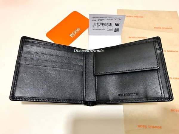 Designer Hugo Boss Leather Wallet Black Model “Pulse 4cc” New With Tags Boxed 4021419165834