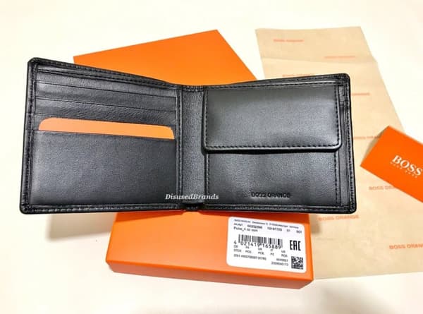 Designer Hugo Boss Leather Wallet Black Model “Pulse 4cc” New With Tags Boxed 4021419165834