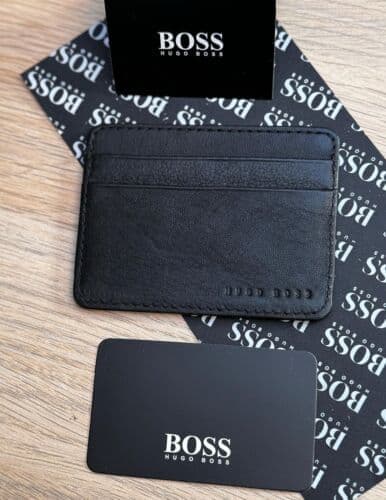 HUGO BOSS Genuine Leather Card Holder 05 Card Slots