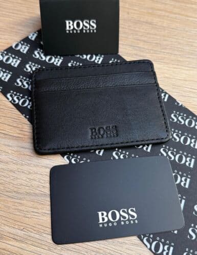 HUGO BOSS Genuine Leather Card Holder 05 Card Slots