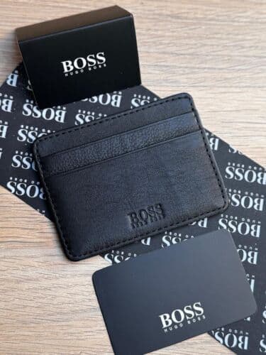 HUGO BOSS Genuine Leather Card Holder 05 Card Slots