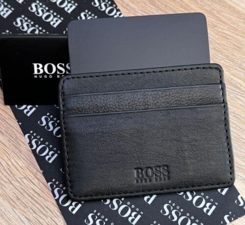 HUGO BOSS Genuine Leather Card Holder 05 Card Slots