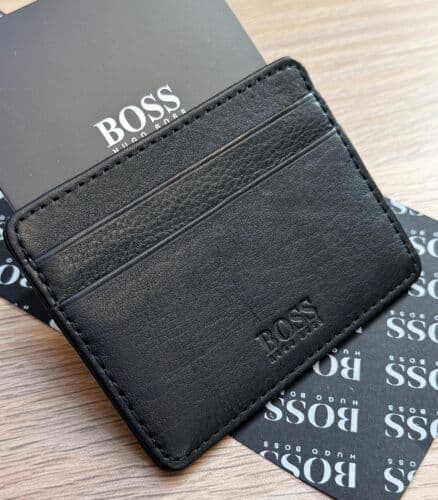 HUGO BOSS Genuine Leather Card Holder 05 Card Slots