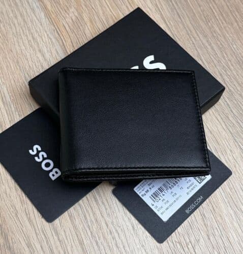 HUGO BOSS 6CC genuine Leather Bifold WALLET