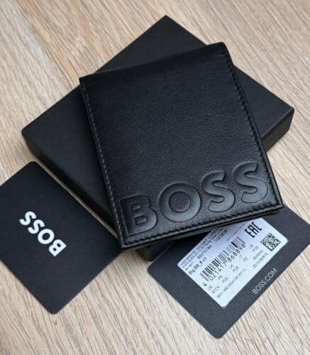 HUGO BOSS 6CC genuine Leather Bifold WALLET