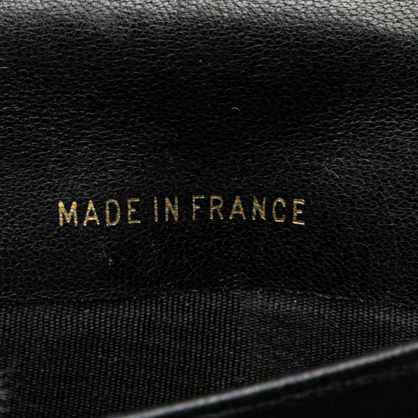 Pre-owned Chanel CC Caviar Card Holder Black