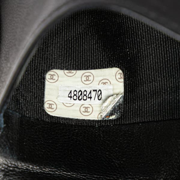 Pre-owned Chanel CC Caviar Card Holder Black