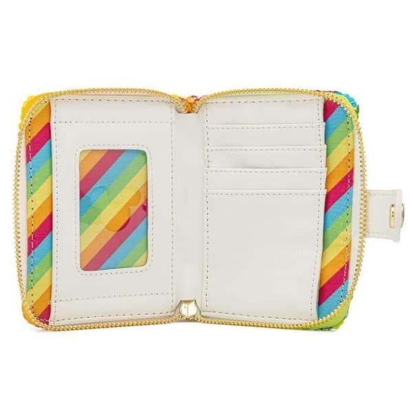 Portfölj - Loungefly - Disney Minnie Rainbow - Mjuk - Syntetisk - 12,5x10cm
