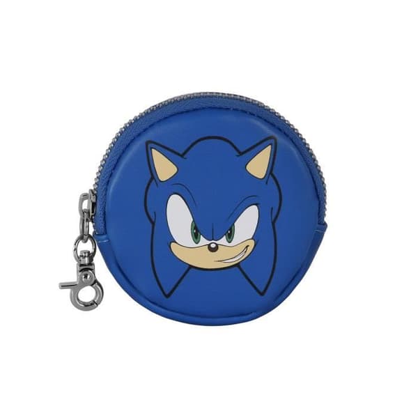 Plånbok - KARACTERMANIA - Sonic Face - Blå - Syntetisk - Rund