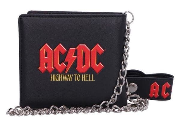 portfölj ACDC highway to hell simil läder hårdrock grupp