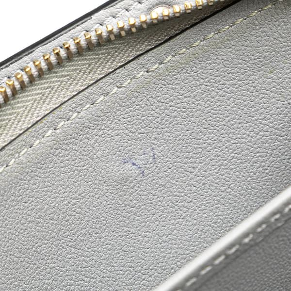 Pre-owned Valentino Leather Rockstud Compact Bifold Wallet Gray