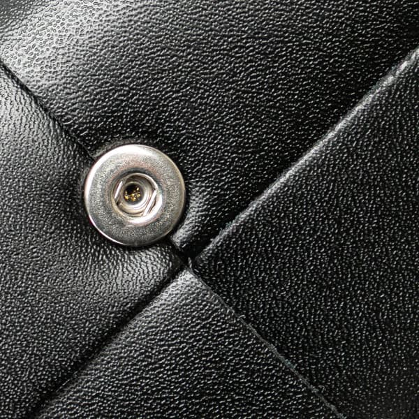 Pre-owned Bottega Veneta Leather Intreccio Cassette Folded Coin Purse Black