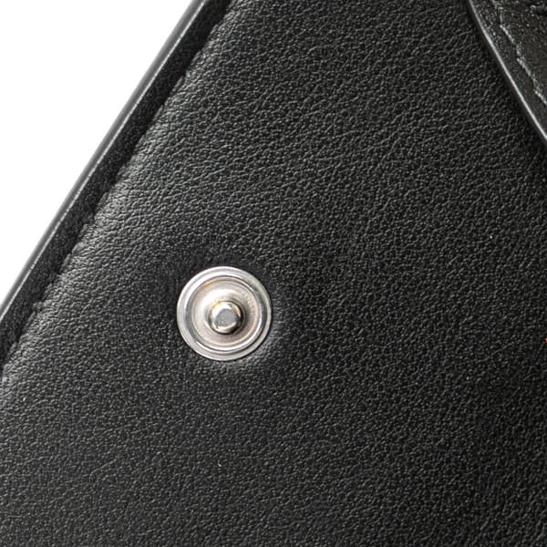 Pre-owned Bottega Veneta Leather Intreccio Cassette Folded Coin Purse Black