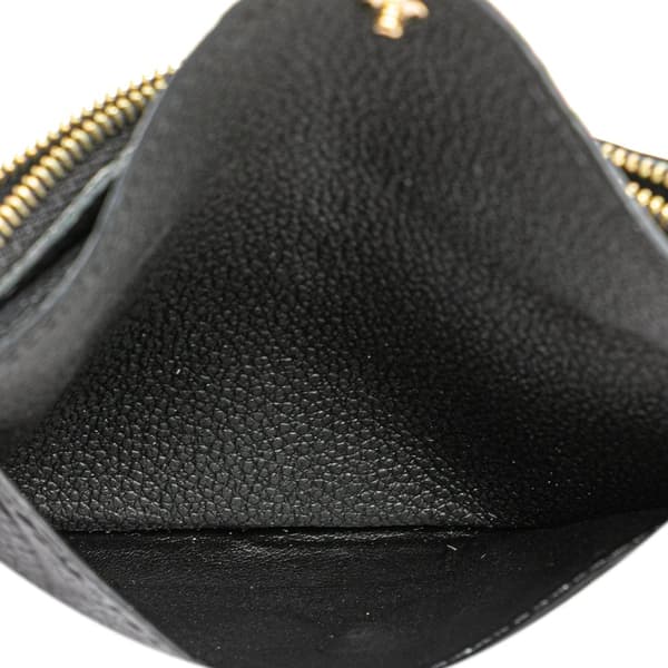 Pre-owned Louis Vuitton Monogram Empreinte Recto Verso Card Holder Black