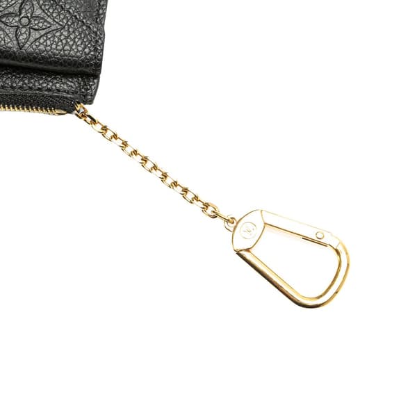 Pre-owned Louis Vuitton Monogram Empreinte Recto Verso Card Holder Black