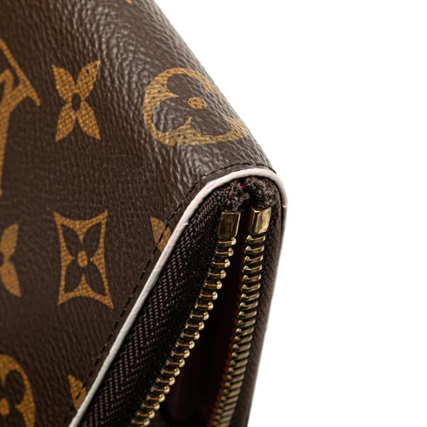 Pre-owned Louis Vuitton Monogram Bloom Flower Clemence Wallet Brown