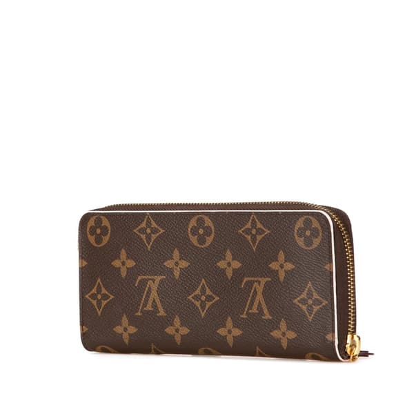 Pre-owned Louis Vuitton Monogram Bloom Flower Clemence Wallet Brown