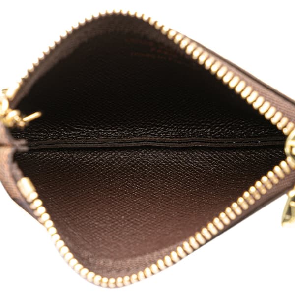 Pre-owned Louis Vuitton Damier Ebene Pochette Cles Brown