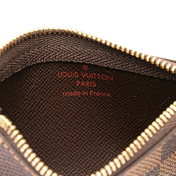 Pre-owned Louis Vuitton Damier Ebene Pochette Cles Brown