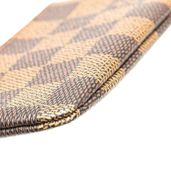 Pre-owned Louis Vuitton Damier Ebene Pochette Cles Brown
