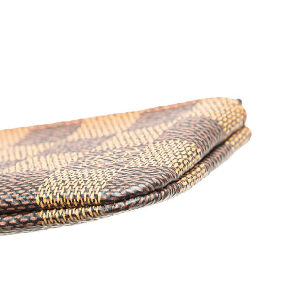 Pre-owned Louis Vuitton Damier Ebene Pochette Cles Brown