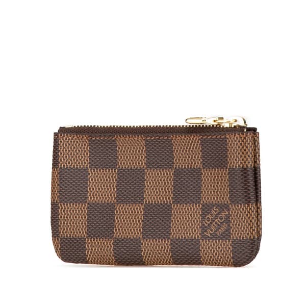 Pre-owned Louis Vuitton Damier Ebene Pochette Cles Brown