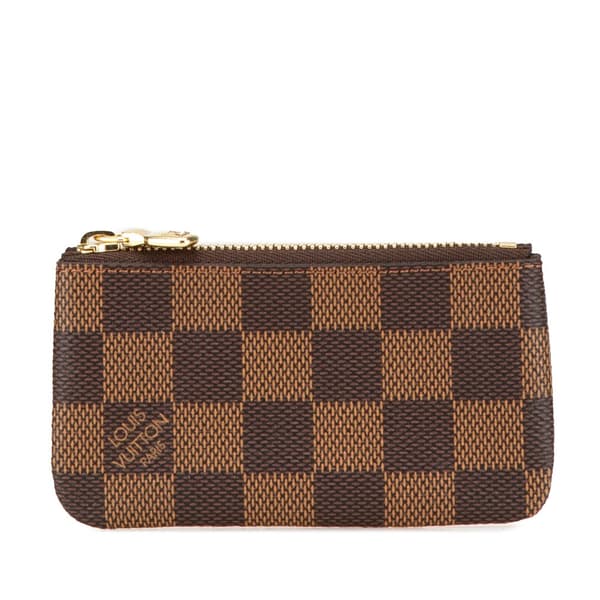 Pre-owned Louis Vuitton Damier Ebene Pochette Cles Brown
