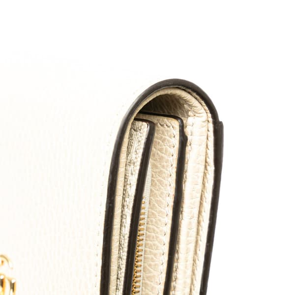 Pre-owned Gucci GG Supreme Bifold Wallet White