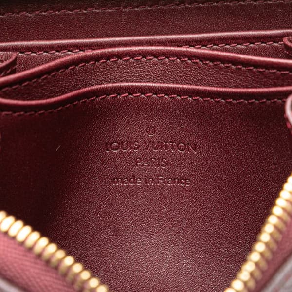 Pre-owned Louis Vuitton Monogram Vernis Zippy Coin Purse Red