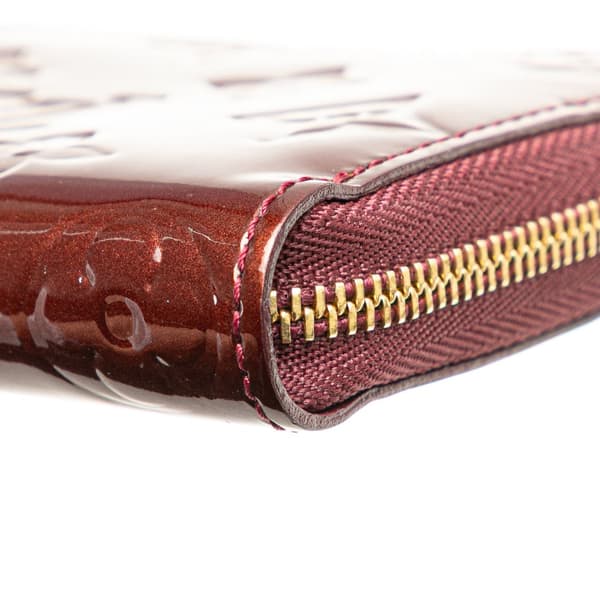 Pre-owned Louis Vuitton Monogram Vernis Zippy Coin Purse Red