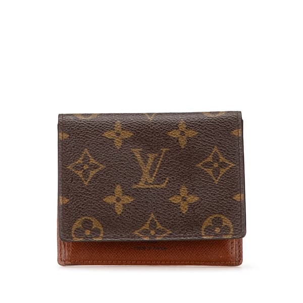Pre-owned Louis Vuitton Monogram Card Holder Brown