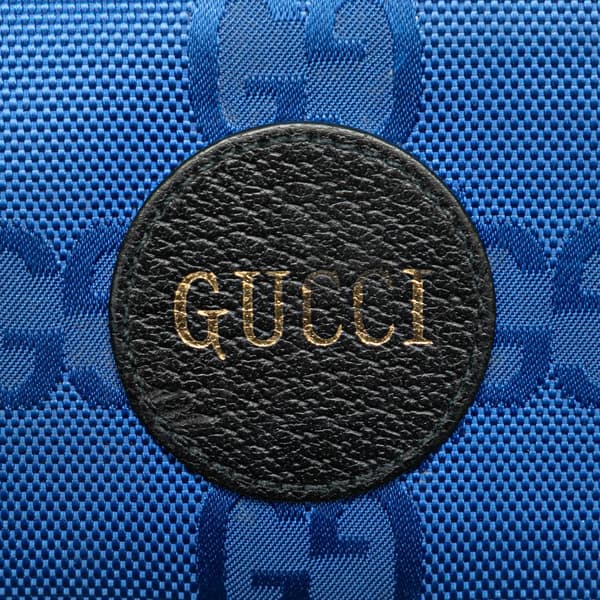 Pre-owned Gucci GG Nylon Off the Grid Compact Wallet Blue