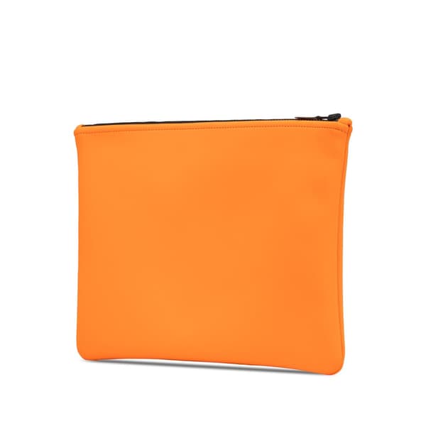 Pre-owned Hermès Large Neoprene Neobain Case Orange