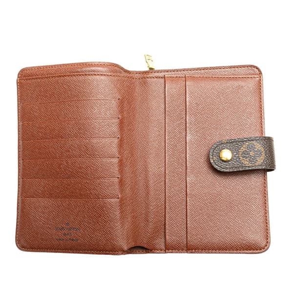 Pre-owned Louis Vuitton Monogram Porte-Papier Zipped Wallet Brown