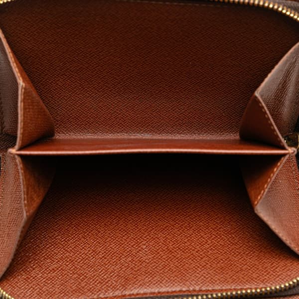 Pre-owned Louis Vuitton Monogram Porte-Papier Zipped Wallet Brown