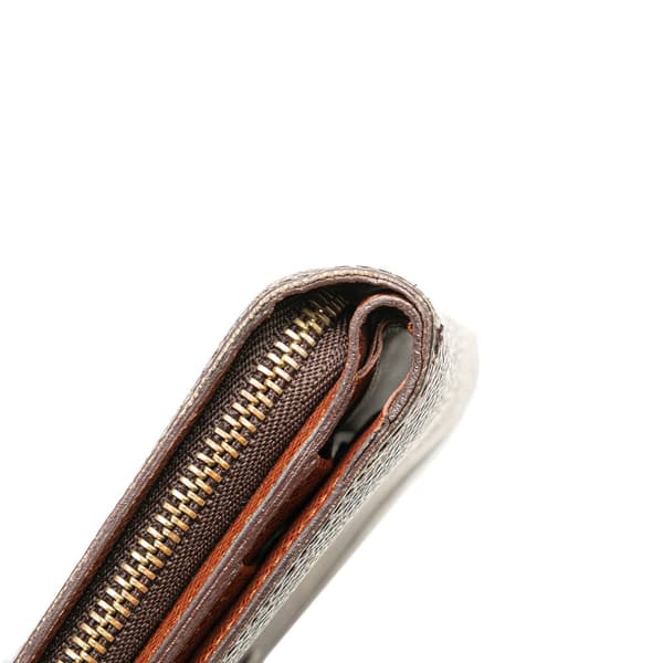 Pre-owned Louis Vuitton Monogram Porte-Papier Zipped Wallet Brown