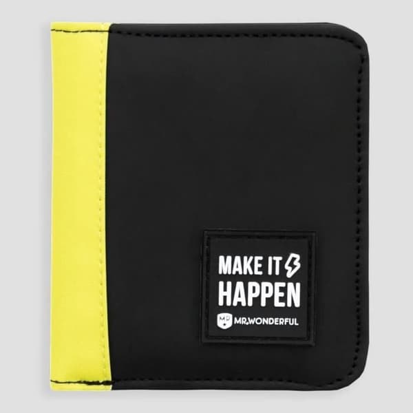 Mr Wonderful Make It Happen plånbok - svart/gul - TU