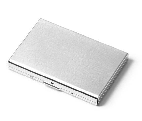 Card holder with compartment - Protects RFID - metal - wallet