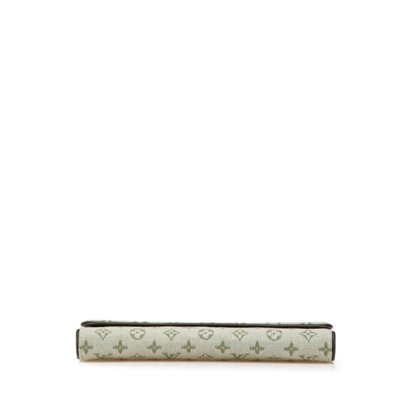 Pre-owned Louis Vuitton Monogram Mini Lin Porte Tresor International Gray