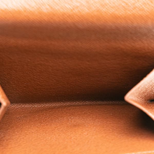 Pre-owned Louis Vuitton Monogram Portefeuille Elise Wallet Brown