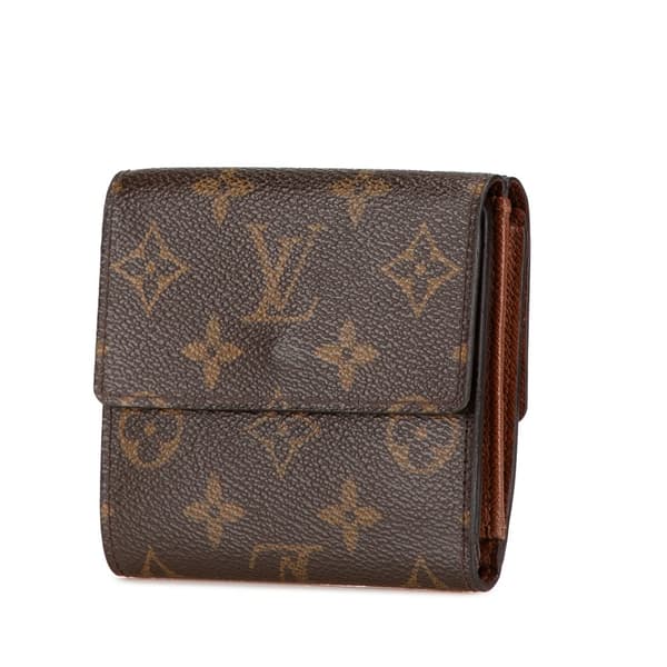 Pre-owned Louis Vuitton Monogram Portefeuille Elise Wallet Brown